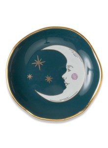 CTD-1003EU Celestial Ceramic Trinket Dish - Teal Moon